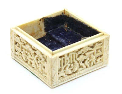 Lot 178 - A Chinese ivory gaming counter box