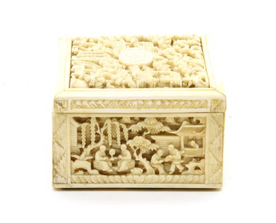 Lot 178 - A Chinese ivory gaming counter box