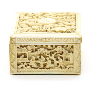 Lot 178 - A Chinese ivory gaming counter box