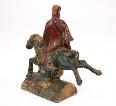 Lot 101 - A Chinese pottery roof tile