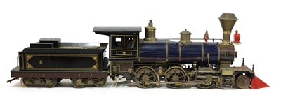Lot 309 - A 3½in gauge O S Porter 2-6-0 live steam coal fired Mogul locomotive and tender