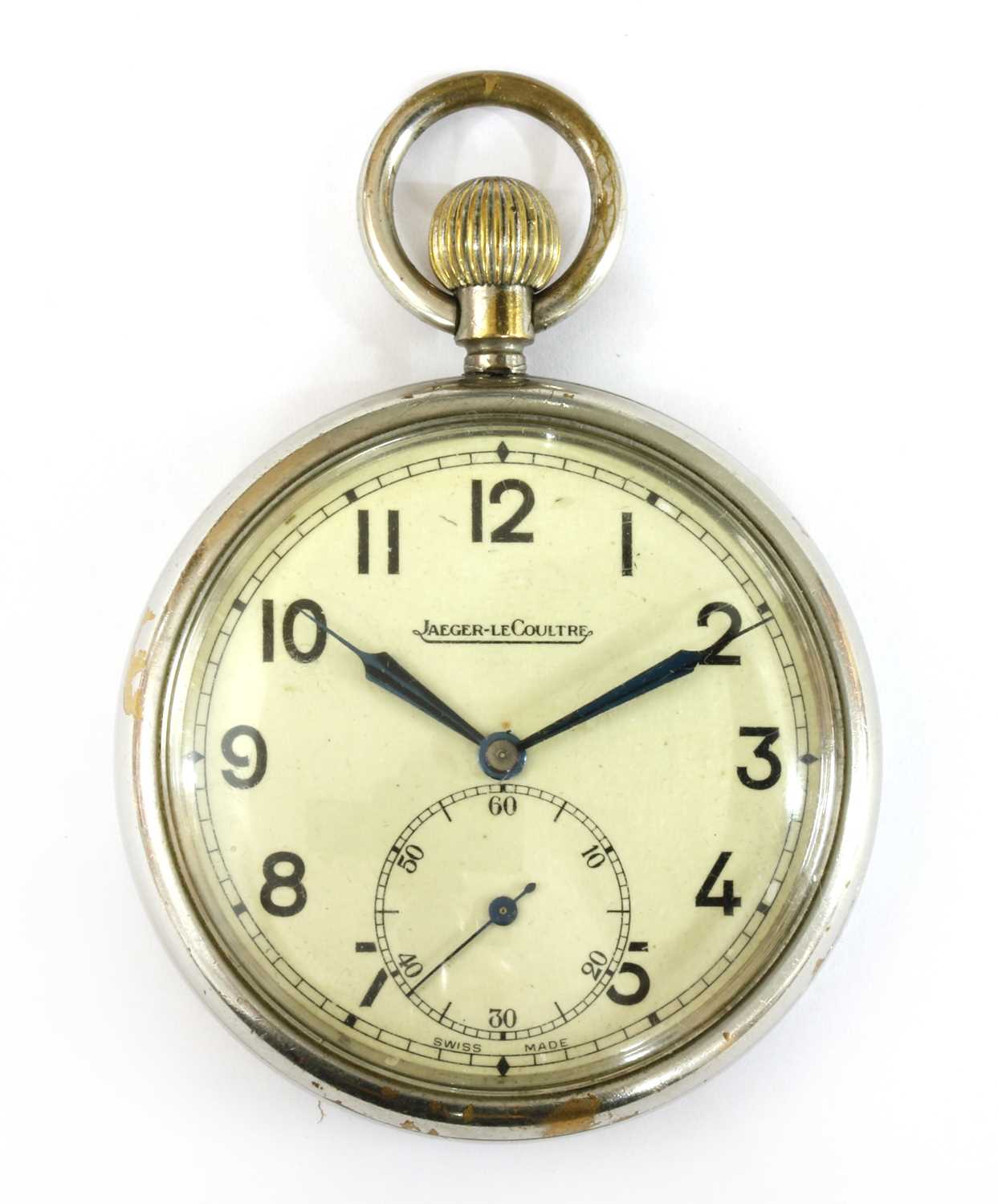 Lot 455 - A Jaeger-LeCoultre military pocket watch