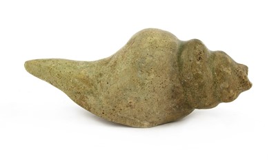 Lot 70 - A Chinese green glazed stoneware shell