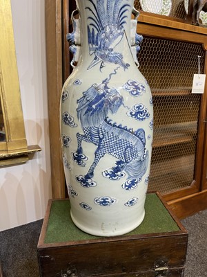 Lot 102 - A near pair of celadon-glazed vases
