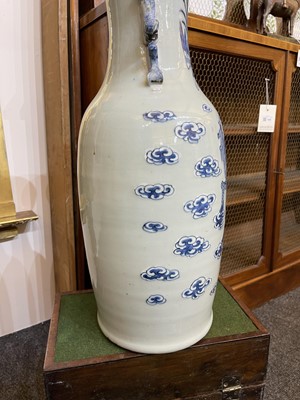 Lot 102 - A near pair of celadon-glazed vases