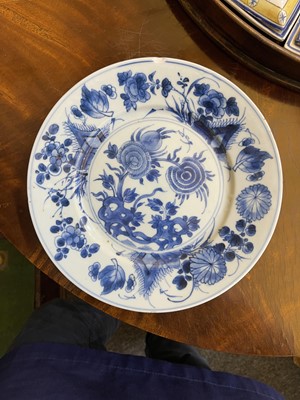 Lot 103 - Eight various blue and white porcelain plates