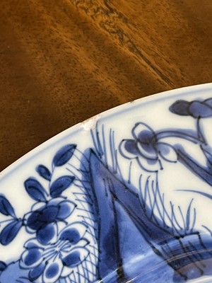 Lot 103 - Eight various blue and white porcelain plates
