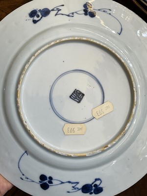 Lot 103 - Eight various blue and white porcelain plates