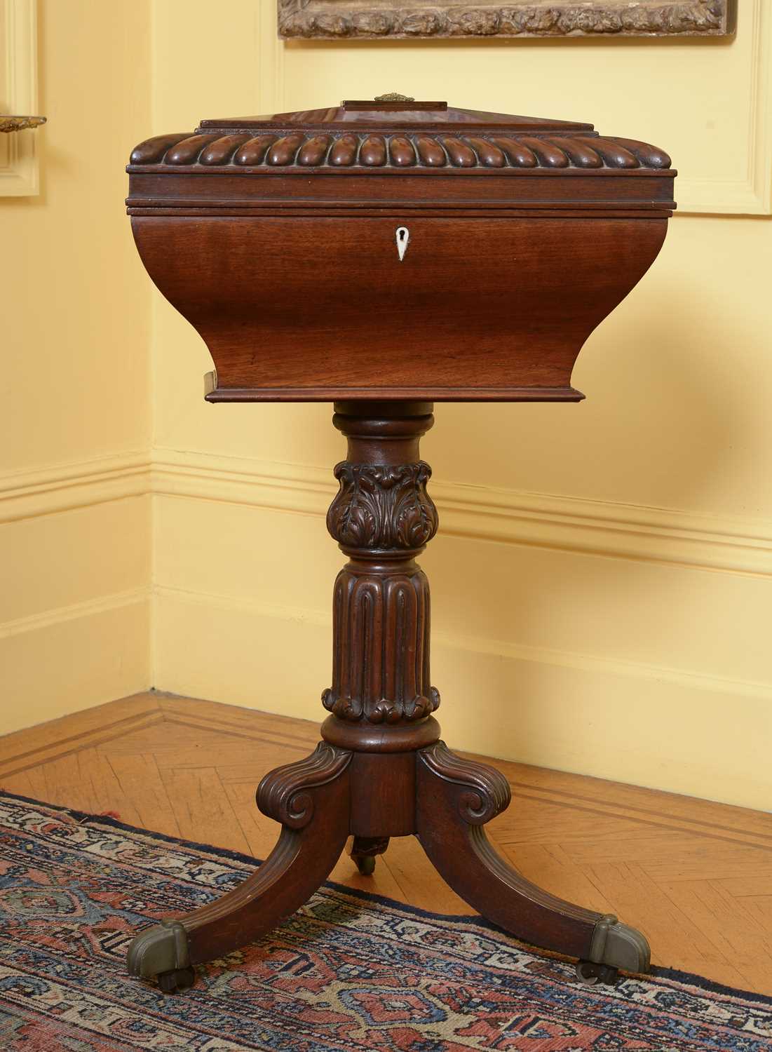Lot 110 - A George IV mahogany teapoy