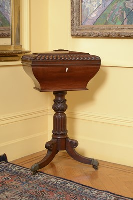 Lot 110 - A George IV mahogany teapoy