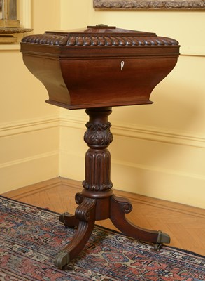 Lot 110 - A George IV mahogany teapoy
