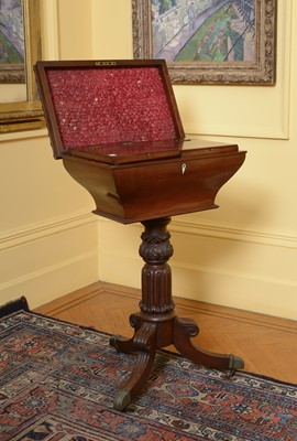 Lot 110 - A George IV mahogany teapoy