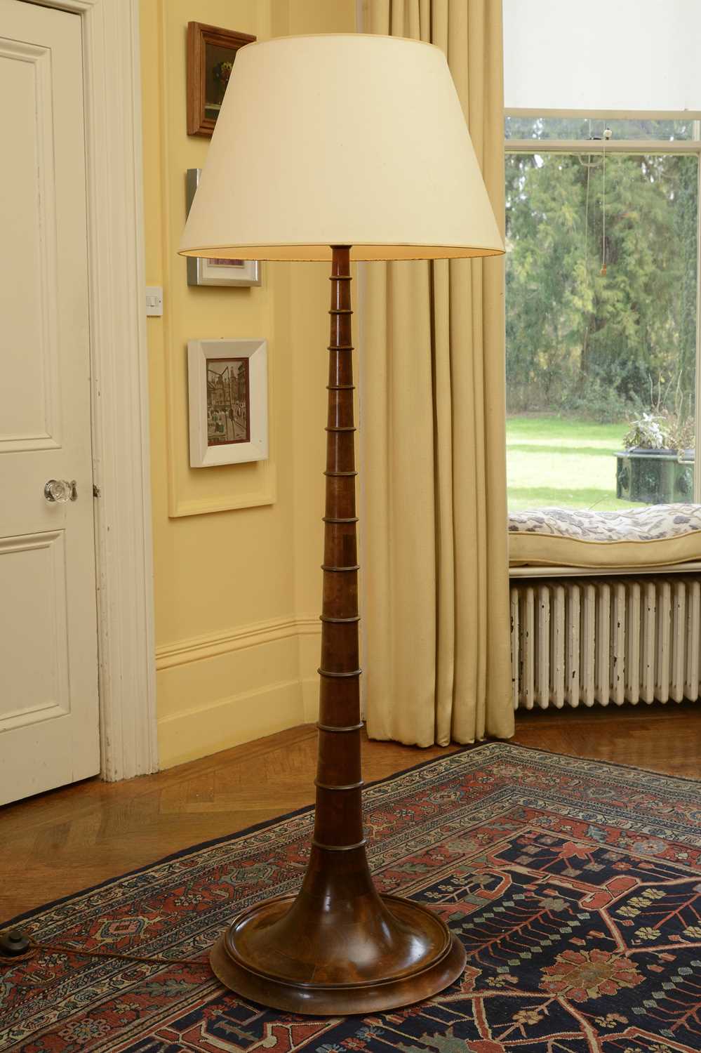 Lot 121 - A mahogany standard lamp