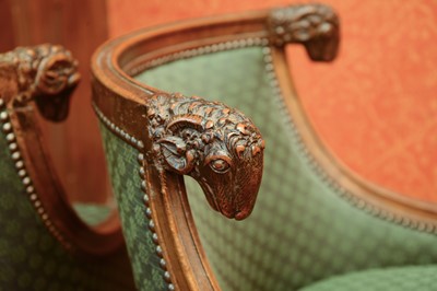 Lot 193 - A pair of walnut side chairs