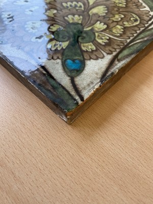 Lot 35 - A William De Morgan 'Persian Flowers' pattern tile