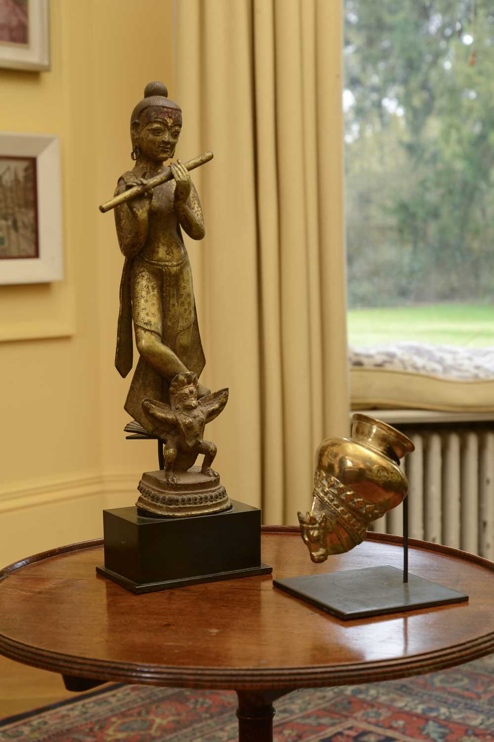 Lot 113 - An Indian brass flask