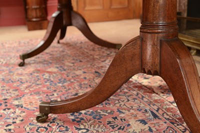 Lot 139 - A mahogany twin pedestal dining table
