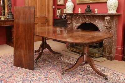 Lot 139 - A mahogany twin pedestal dining table
