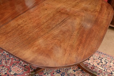 Lot 139 - A mahogany twin pedestal dining table