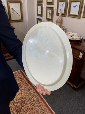 Lot 140 - A large Reilly creamware part dinner service