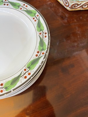 Lot 140 - A large Reilly creamware part dinner service