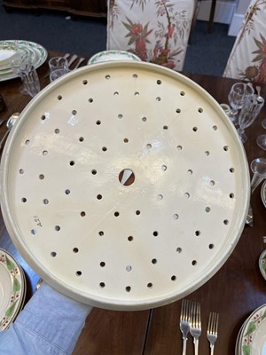 Lot 140 - A large Reilly creamware part dinner service