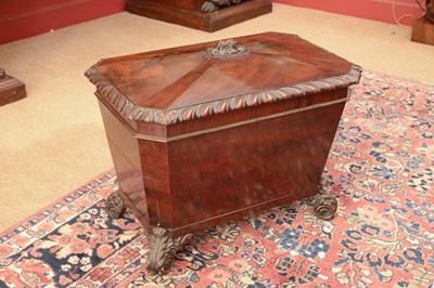 Lot 157 - A William IV mahogany wine cooler