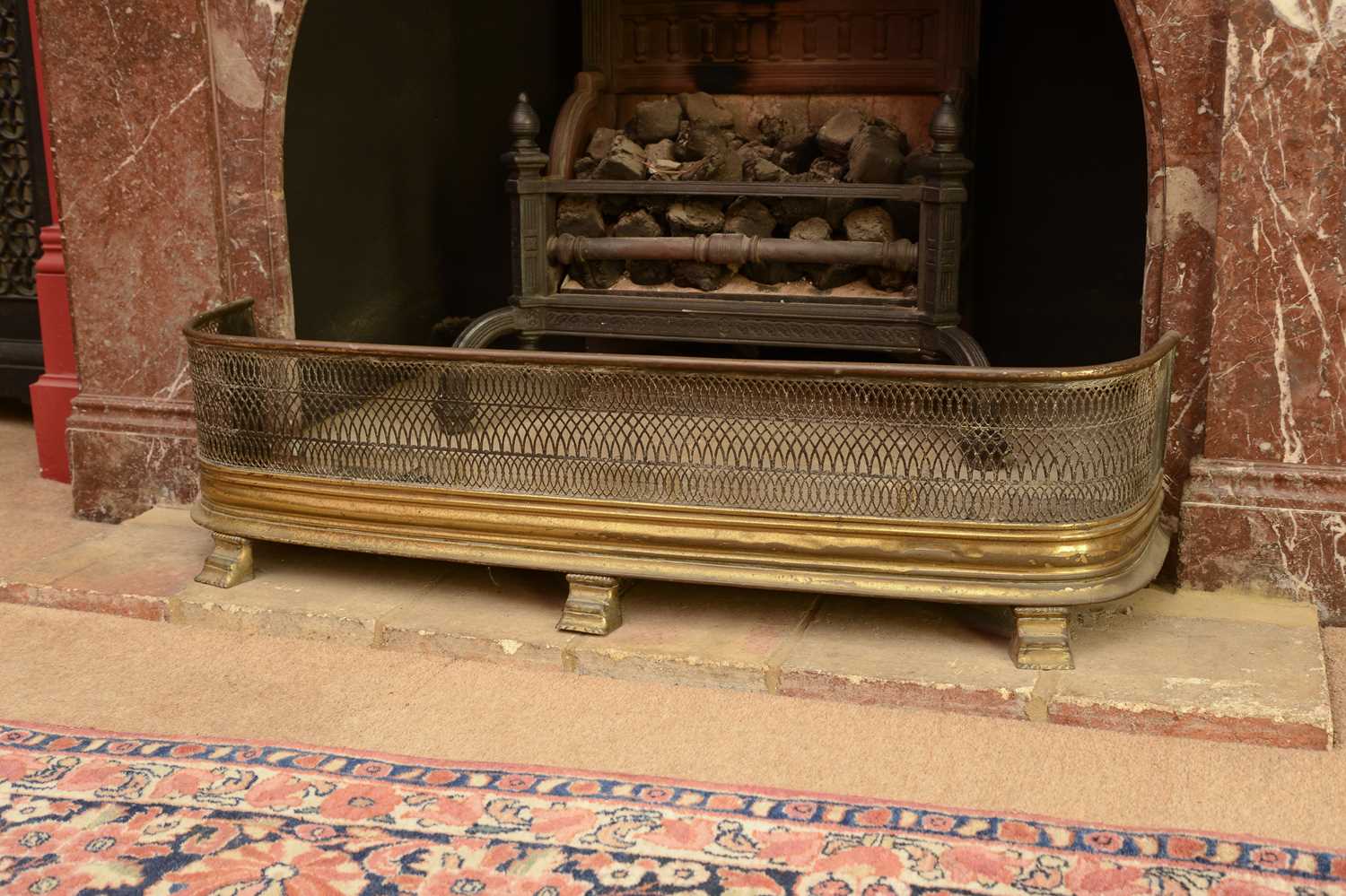 Lot 130 - A brass fender