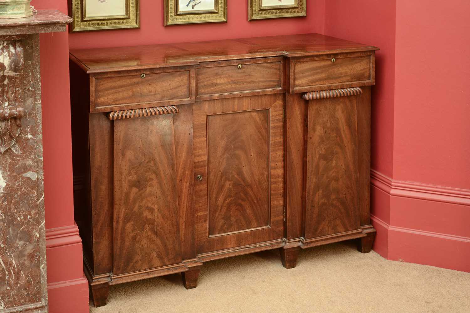 Lot 131 - A George IV mahogany sideboard