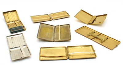 Lot 19 - A collection of seven 1940s commercially manufactured cigarette cases
