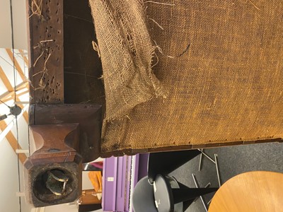 Lot 7 - A Victorian Gothic oak and ebonised daybed
