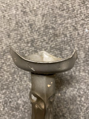 Lot 75 - A pair of Art Nouveau Kayserzinn pewter candlesticks