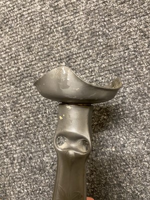 Lot 75 - A pair of Art Nouveau Kayserzinn pewter candlesticks