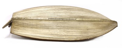 Lot 675 - A wooden model rowing boat