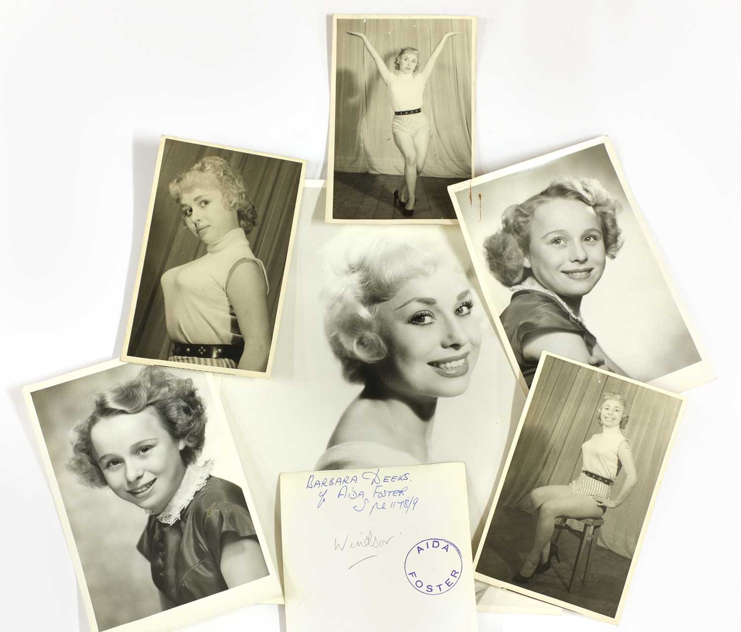 Lot 257 - A collection of photographs of young starlets from the Aida Foster Theatre School