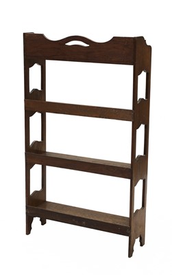 Lot 31 - An Arts and Crafts oak free-standing set of shelves
