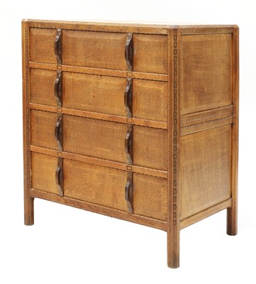 Lot 87 - A Gordon Russell 'Stow' oak chest of four drawers