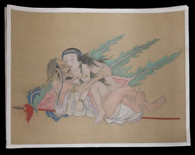 Lot 172 - A collection of five erotic paintings