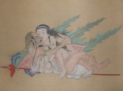 Lot 172 - A collection of five erotic paintings