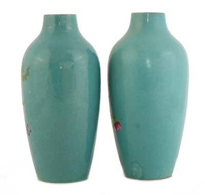 Lot 41 - A pair of Chinese famille rose vases