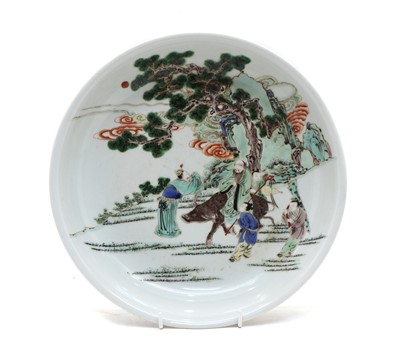 Lot 57 - A Chinese famille verte plate