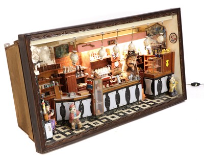Lot 152 - A French bar scene diorama
