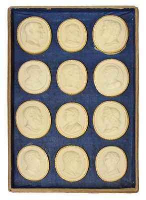 Lot 42 - A box of grand tour plaster intaglios