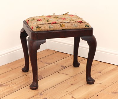 Lot 60 - A George III mahogany stool