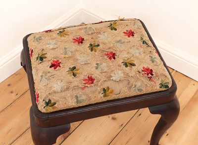 Lot 60 - A George III mahogany stool