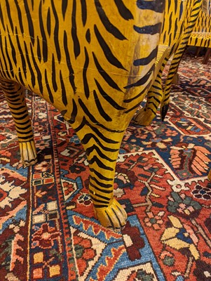 Lot 32 - A pair of carved wooden papier mâché and painted chairs