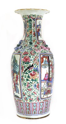 Lot 50 - A Chinese Canton enamelled famille rose vase