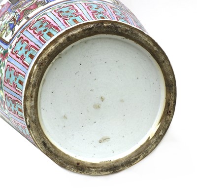 Lot 50 - A Chinese Canton enamelled famille rose vase