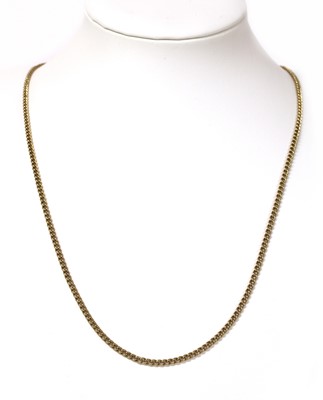 Lot 35 - A gold curb link guard chain