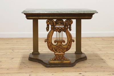 Lot 454 - A French gilt and painted console table
